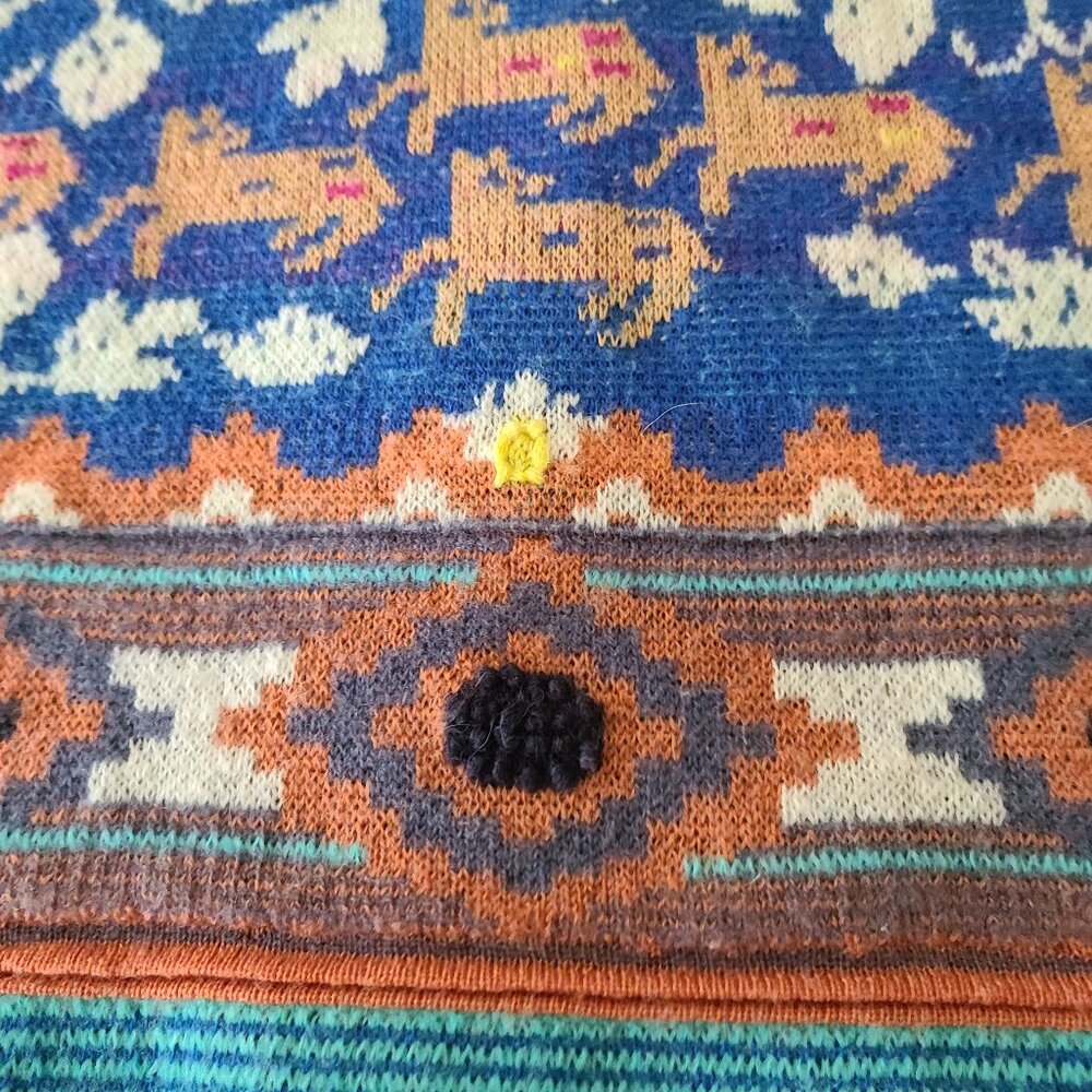 ANTHROPOLOGIE ''HWR'' LLAMA WOOL ALPACA BLEND KNIT SKIRT MULTICOLOR-BOHO-LARGE - Picture 6 of 11